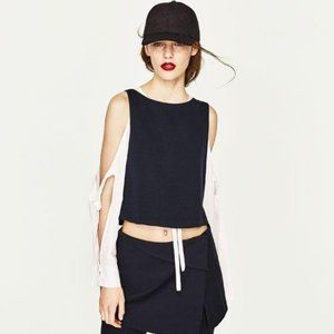 🔖🏷️ NWT Zara Navy Color Combination Top
